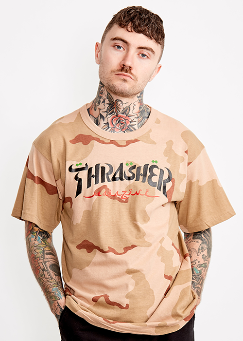 Thrasher - Polera Calligraphy Desert Camo - Lo Mejor De Thrasher - Solo Por $20243! Compra Ahora En Wallride Skateshop