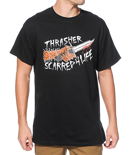 Thrasher - Polera Scarred Black - Lo Mejor De Thrasher - Solo Por $24990! Compra Ahora En Wallride Skateshop