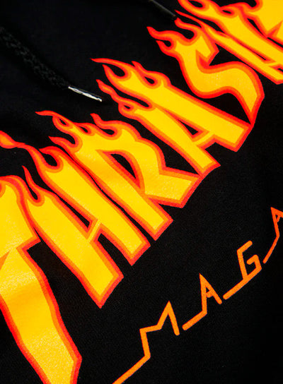 Thrasher - Polerón Canguro Flame Logo Black - Lo Mejor De Thrasher - Solo Por $59990.00! Compra Ahora En Wallride Skateshop