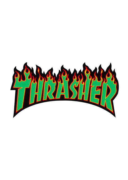 Thrasher - Sticker Flame Logo Medium (6x15 aprox) unidad - Lo Mejor De Wallride Skate Supply - Solo Por $2490! Compra Ahora En Wallride Skateshop