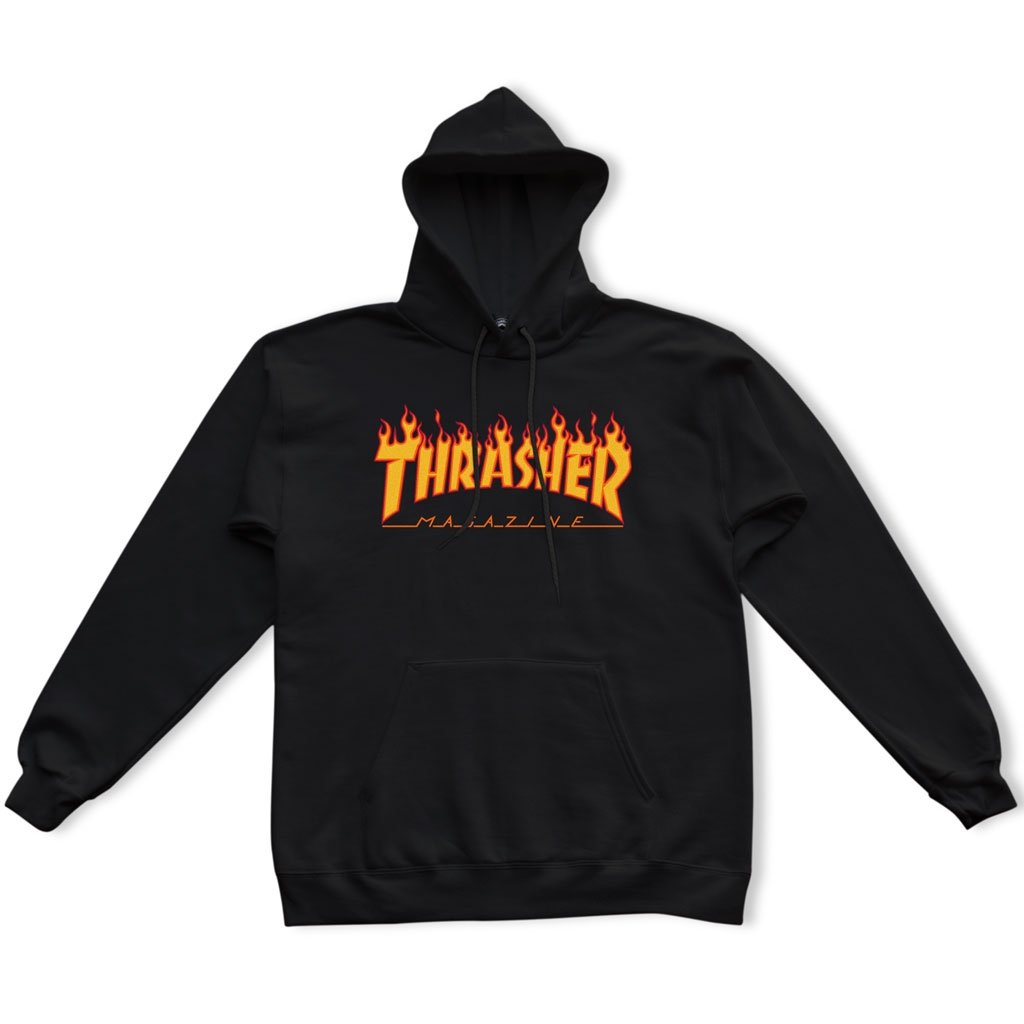 Thrasher - Polerón Canguro Flame Logo Black - Lo Mejor De Thrasher - Solo Por $59990! Compra Ahora En Wallride Skateshop