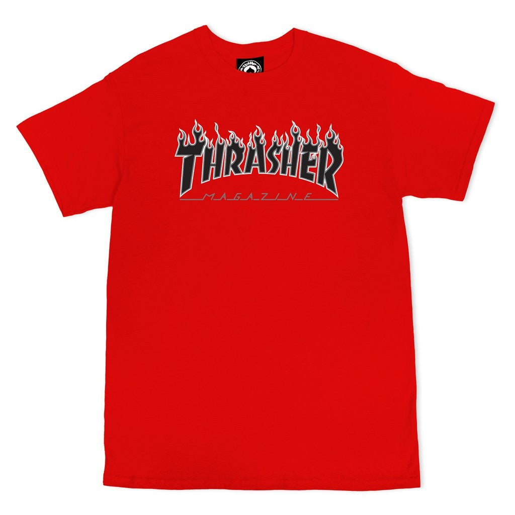 Thrasher - Polera Flame Logo Red