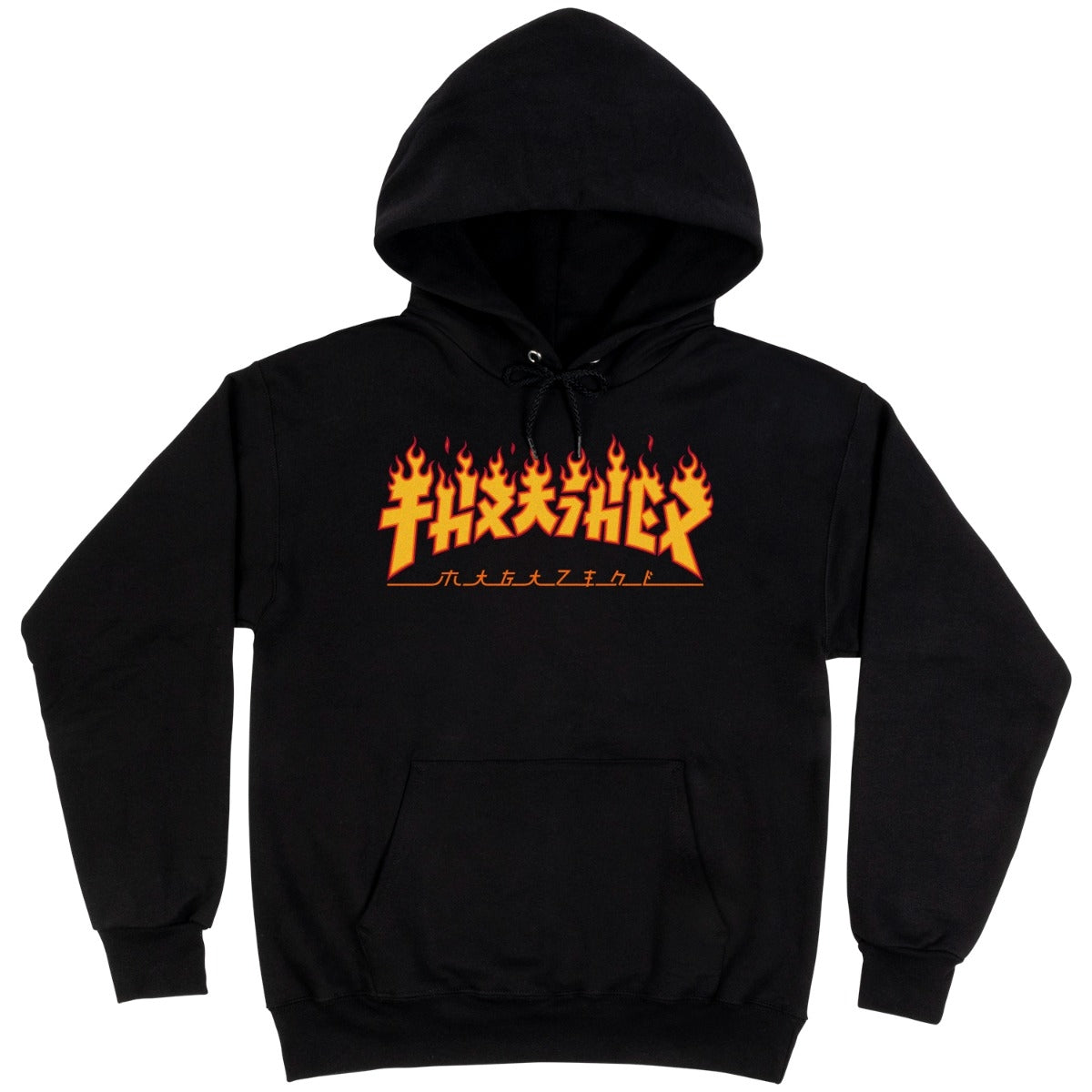 Thrasher - Poleron Canguro Godzilla Flame Black – Wallride Skateshop