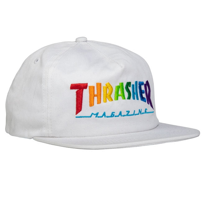 Thrasher - Gorro Snapback Rainbow Mag White