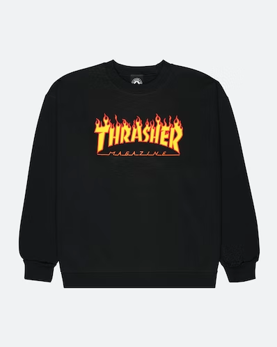 Thrasher - Poleron Polo Flame Black