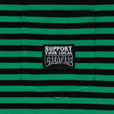 Creature - Polera Support Striped Pocket - Black/Green