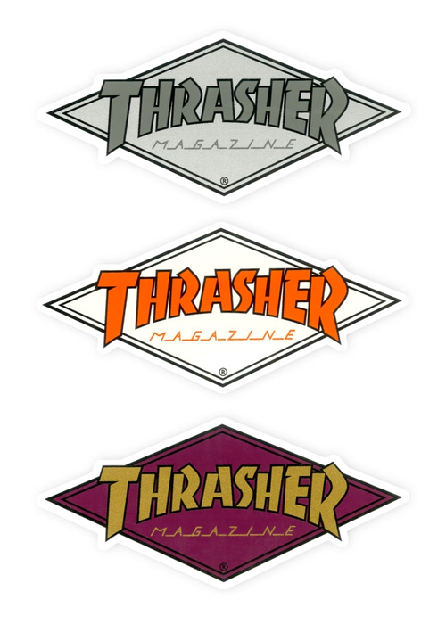 Thrasher - Sticker Diamond Logo (5x11 aprox) unidad - Lo Mejor De Thrasher - Solo Por $1990! Compra Ahora En Wallride Skateshop