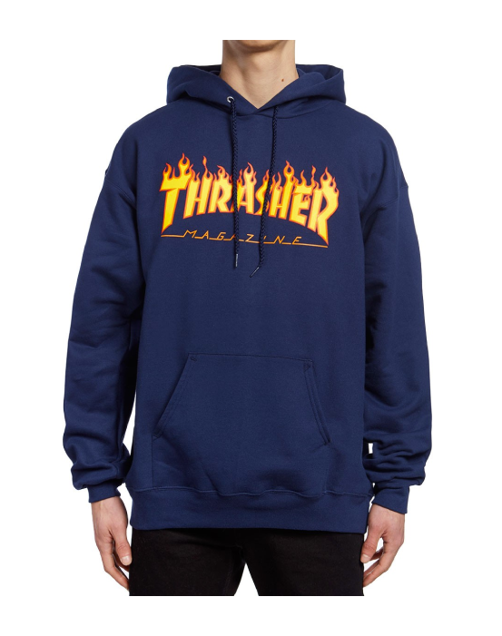 Thrasher - Polerón Canguro Flame Logo Navy - Lo Mejor De Thrasher - Solo Por $29995! Compra Ahora En Wallride Skateshop