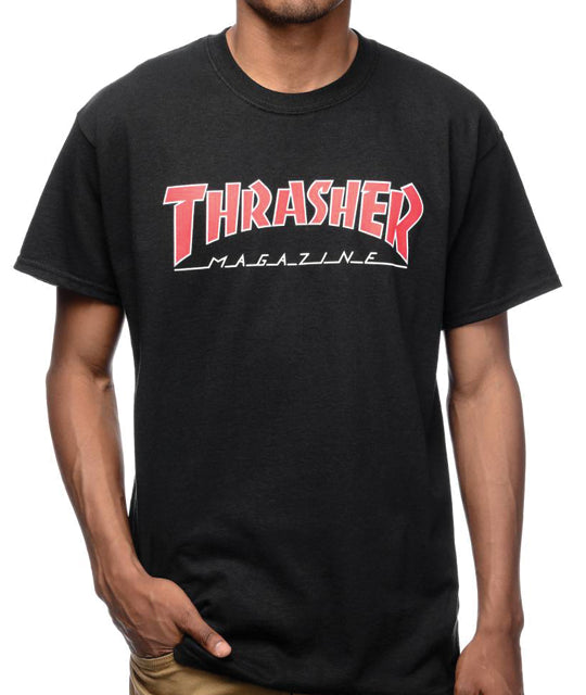 Thrasher - Polera Outlined Black/Red - Lo Mejor De Thrasher - Solo Por $24990! Compra Ahora En Wallride Skateshop
