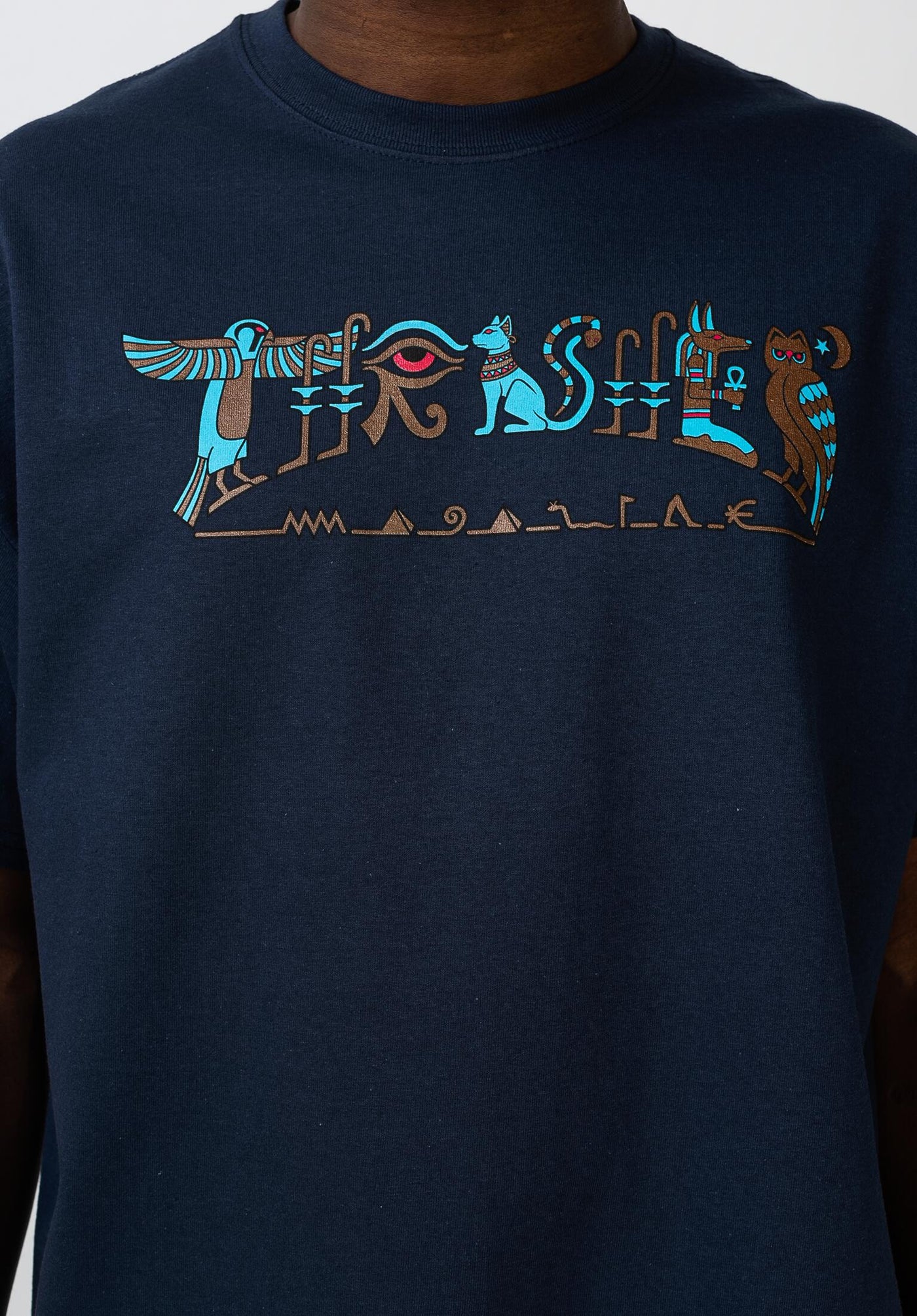 Thrasher - Polera Hieroglyphic Navy Blue