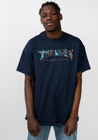 Thrasher - Polera Hieroglyphic Navy Blue