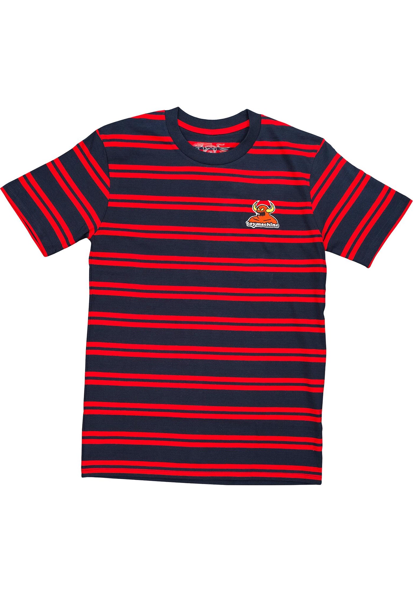 Toy Machine - Polera STRIPED EMBROIDERED MONSTER NAVY/RED